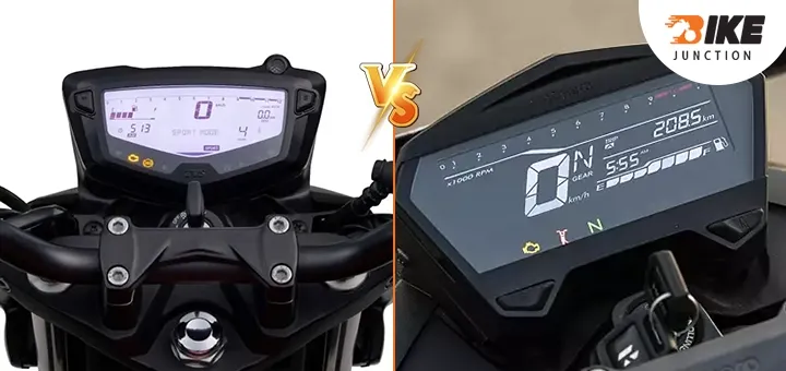 TVS Apache RTR 160 4V vs Hero Xtreme 160R 4V display